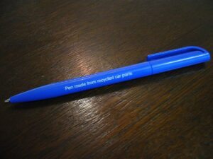 Pen-from-recycled-car